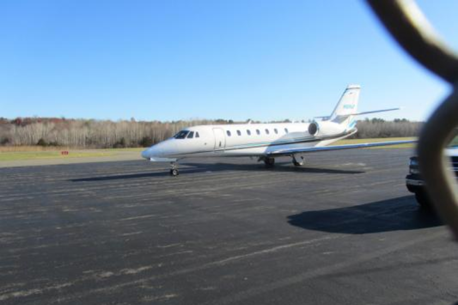 Business jet at Columbia County airport